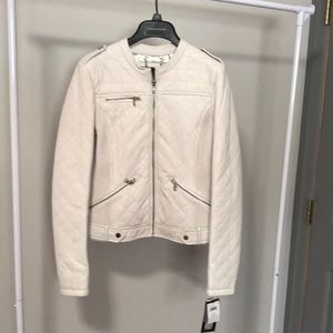 WILSONS Leather Quilted Jacket ~ Creamy off white ~extra small
